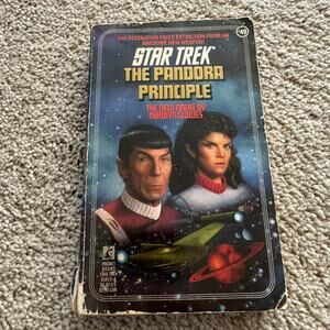 Vintage 1990 Star Trek The Pandora Principle Paperback Book Carolyn Clowes